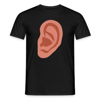 Großes Ohr - Männer T-Shirt - Schwarz - Vorne - AI Model Male 178 light (178cm)