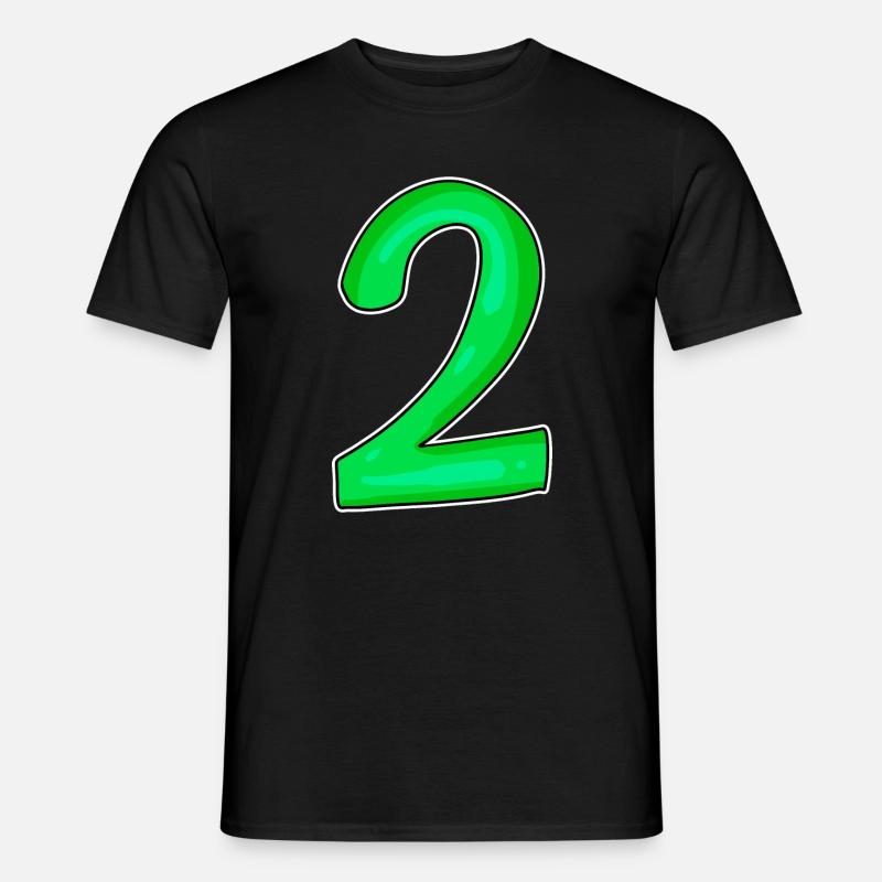 2 - Männer T-Shirt - Schwarz