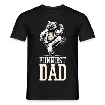 Funniest Father Dancing Bear Gift - Men's T-Shirt - black - Front - AI Model Male 178 light (178cm)