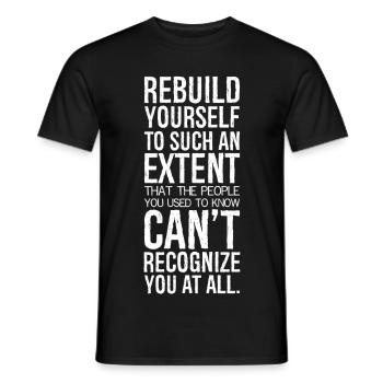 reconstruisez-vous à tel point que les gens - T-shirt homme - noir - Devant - AI Model Male 178 light (178cm)
