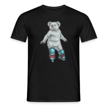 Koala Inline skating Inline skates - Männer T-Shirt - Schwarz - Vorne - AI Model Male 178 light (178cm)