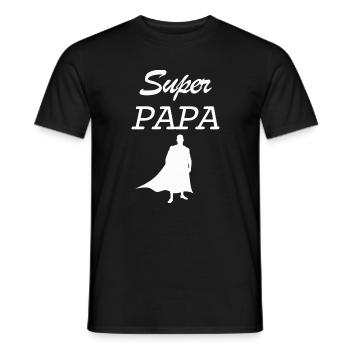 papa fêtes des pères cadeau fête des pères - T-shirt homme - noir - Devant - AI Model Male 178 light (178cm)