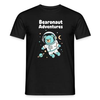 Bearonaut Abenteuer Raum - Männer T-Shirt - Schwarz - Vorne - AI Model Male 178 light (178cm)