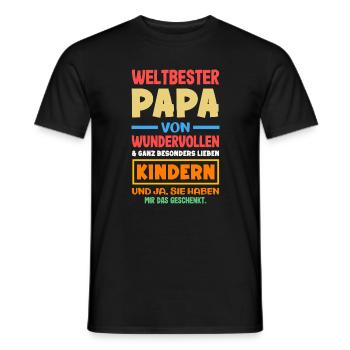 Drôle de cadeau de fête des pères papa bière - T-shirt homme - noir - Devant - AI Model Male 178 light (178cm)