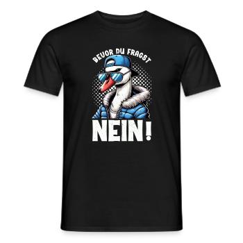 Avant que tu ne demandes, pas de cygne. Mauvaise humeur. - T-shirt homme - noir - Devant - AI Model Male 178 light (178cm)