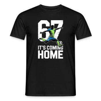 67 – Fußball - Männer T-Shirt - Schwarz - Vorne - AI Model Male 178 light (178cm)