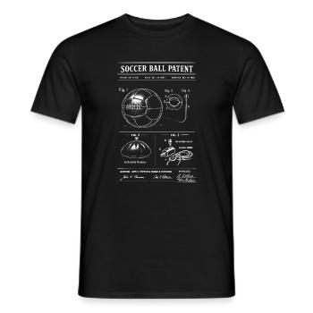 Soccer Ball Patent Blueprint - Men's T-Shirt - black - Front - AI Model Male 178 light (178cm)