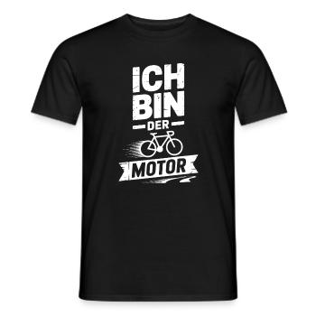 Ich bin der Motor Fahrradstil - Männer T-Shirt - Schwarz - Vorne - AI Model Male 178 light (178cm)