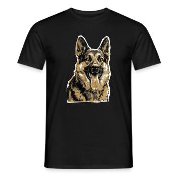 German Shepherd - Men's T-Shirt - black - Front - AI Model Male 178 light (178cm)