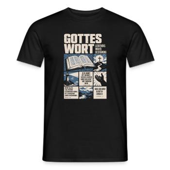 Gottes Wort lebendig wahr beständig - Männer T-Shirt - Schwarz - Vorne - AI Model Male 178 light (178cm)