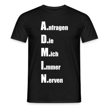 A.nfragen D.ie M.ich I.mmer N.erven - Männer T-Shirt - Schwarz - Vorne - AI Model Male 178 light (178cm)