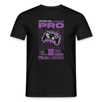 Design alimenté par la caféine Pro Gamer - T-shirt homme - noir - Devant - AI Model Male 178 light (178cm)