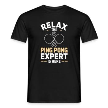 Table Tennis Ping Pong Table Tennis Player Gift - Men's T-Shirt - black - Front - AI Model Male 178 light (178cm)