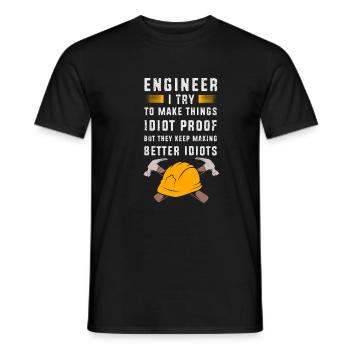 Ingenieur Student - Männer T-Shirt - Schwarz - Vorne - AI Model Male 178 light (178cm)