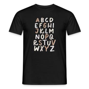 Alphabet Letters - Männer T-Shirt - Schwarz - Vorne - AI Model Male 178 light (178cm)