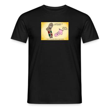 Socken - Männer T-Shirt - Schwarz - Vorne - AI Model Male 178 light (178cm)