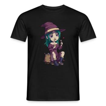 Halloween Sweet Witch - Männer T-Shirt - Schwarz - Vorne - AI Model Male 178 light (178cm)
