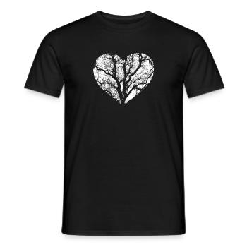 Arbre Forêt Nature Coeur - T-shirt homme - noir - Devant - AI Model Male 178 light (178cm)