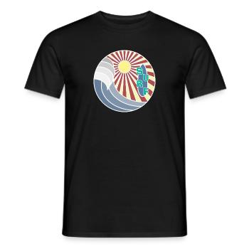 Surf Logo - Men's T-Shirt - black - Front - AI Model Male 178 light (178cm)