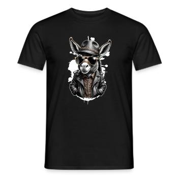 Cool donkey - Men's T-Shirt - black - Front - AI Model Male 178 light (178cm)