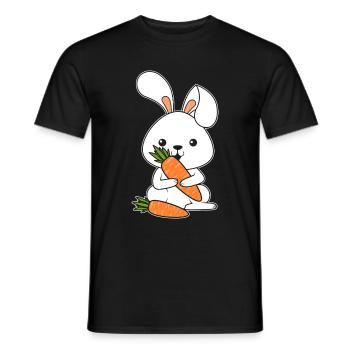 Lapin Légume Carotte Cadeau de lapin de Pâques - T-shirt homme - noir - Devant - AI Model Male 178 light (178cm)