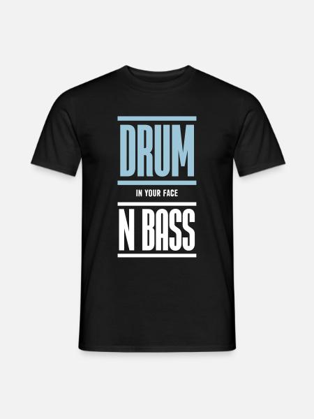 Drum and Bass Techno Music DJ - Men's T-Shirt - black