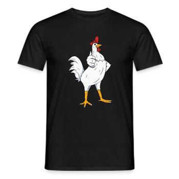 Hahn Huhn Hühnerfarm Hühnerzüchter - Männer T-Shirt - Schwarz - Vorne - AI Model Male 178 light (178cm)