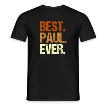 Paul - Men's T-Shirt - black - Front - AI Model Male 178 light (178cm)