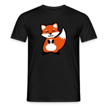Tierkind Fuchs Geschenkidee animal child fox gift - Männer T-Shirt - Schwarz - Vorne - AI Model Male 178 light (178cm)