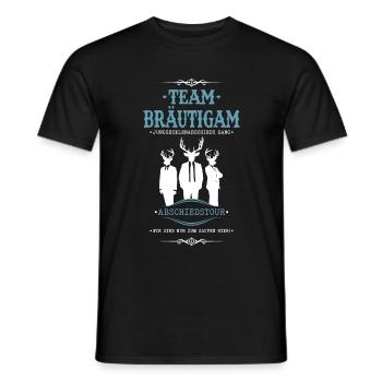 Team Bräutigam JGA Abschiedstour Feiern Party - Männer T-Shirt - Schwarz - Vorne - AI Model Male 178 light (178cm)
