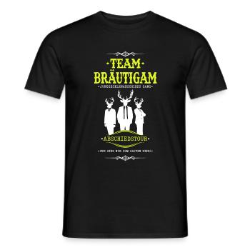 Team Bräutigam JGA Abschiedstour Feiern Party - Männer T-Shirt - Schwarz - Vorne - AI Model Male 178 light (178cm)