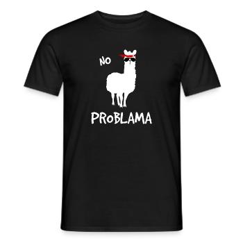 No Problama white - Men's T-Shirt - black - Front - AI Model Male 178 light (178cm)