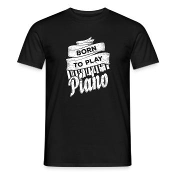 Klavier Pianist - Männer T-Shirt - Schwarz - Vorne - AI Model Male 178 light (178cm)