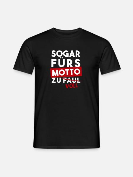 Sogar für's Motto zu voll Abschluss Abschlusspulli - Männer T-Shirt - Schwarz