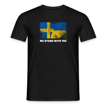 Ukraine - Men's T-Shirt - black - Front - AI Model Male 178 light (178cm)