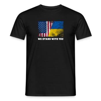 Ukraine - Men's T-Shirt - black - Front - AI Model Male 178 light (178cm)