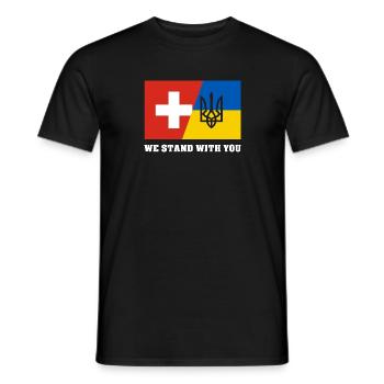 Ukraine - Men's T-Shirt - black - Front - AI Model Male 178 light (178cm)