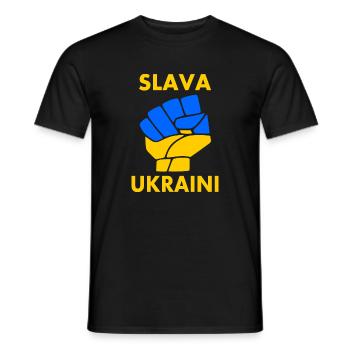 Slava ukraini - Männer T-Shirt - Schwarz - Vorne - AI Model Male 178 light (178cm)