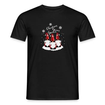 Gamer Wichtel Gnome Weihnachten zocken wichteln - Männer T-Shirt - Schwarz - Vorne - AI Model Male 178 light (178cm)