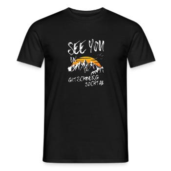 Gitschberg Jochtal snowboard Ski randonnée - T-shirt homme - noir - Devant - AI Model Male 178 light (178cm)