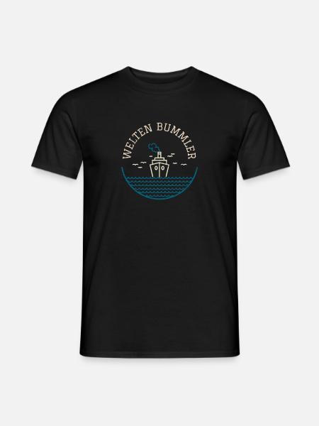 Weltenbummler - Männer T-Shirt - Schwarz