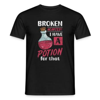 Potion de guérison Herbal Medicine Shaman en bonne santé - T-shirt homme - noir - Devant - AI Model Male 178 light (178cm)