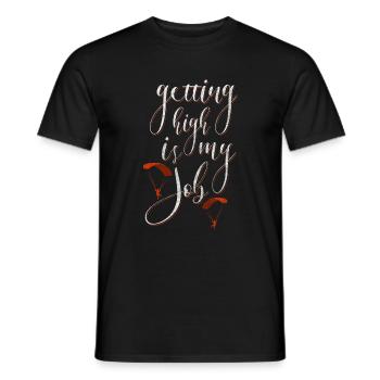 Sports de saut en parachute - T-shirt homme - noir - Devant - AI Model Male 178 light (178cm)