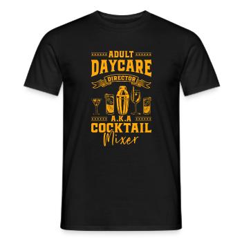 Recette de boissons mélangeurs de cocktails Pina Colada - T-shirt homme - noir - Devant - AI Model Male 178 light (178cm)