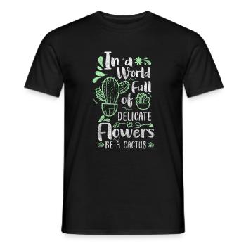 Pflanze Stacheln Gärtner Stich - Männer T-Shirt - Schwarz - Vorne - AI Model Male 178 light (178cm)