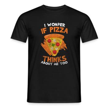 Pizza Pizzaofen Pizzabäcker Köstlich - Männer T-Shirt - Schwarz - Vorne - AI Model Male 178 light (178cm)