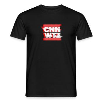 CNNWTZ - Men's T-Shirt - black - Front - AI Model Male 178 light (178cm)