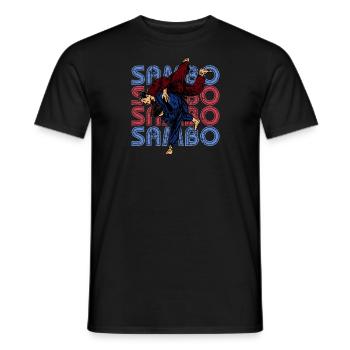 Sambo Autodéfense URSS Arts martiaux - T-shirt homme - noir - Devant - AI Model Male 178 light (178cm)