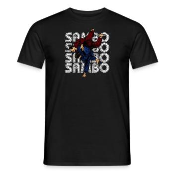 Sambo Autodéfense URSS Arts martiaux - T-shirt homme - noir - Devant - AI Model Male 178 light (178cm)