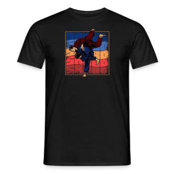 Sambo Union soviétique URSS Russie Sports - T-shirt homme - noir - Devant - AI Model Male 178 light (178cm)